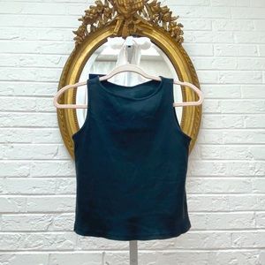 Brandy Melville Black Wide Neckline Tank Top